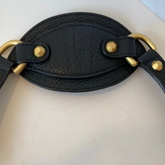 alexisuospny Black Leather Small Bag with Gold - Picture 4 of 10